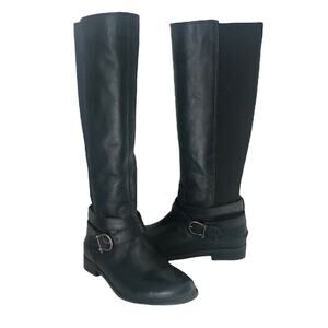 Sperry Top Sider Riding Boots Black Leather